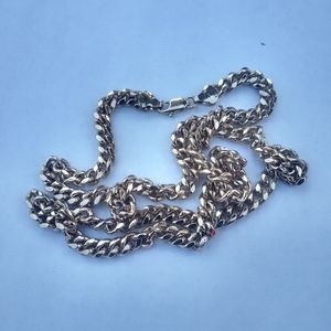 Gold plated curb chain 22" long